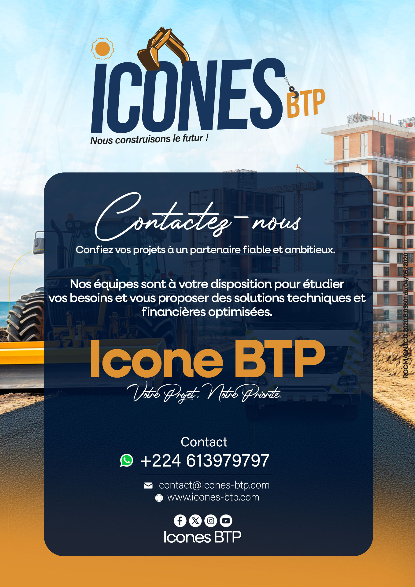Flyer contact Icones BTP